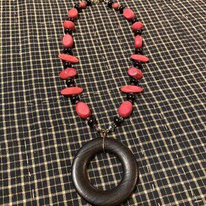 Beaded Wooden Necklace 19 inches 5/$25